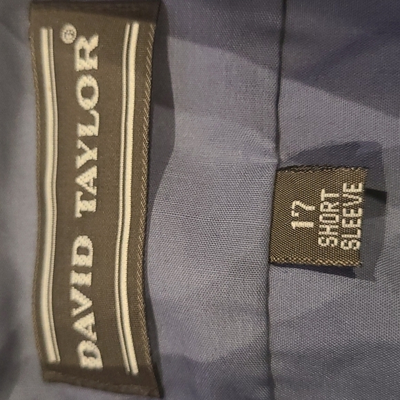 DAVID Taylor Blue Casual Button Down Dress Shirt - Picture 5 of 7